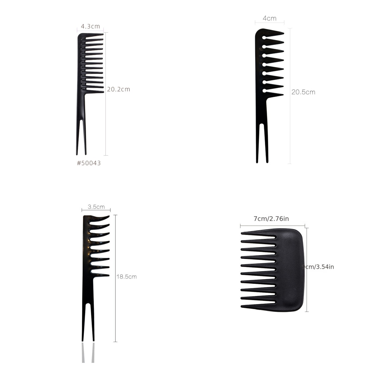 Hair Care Wavy Hair - Breitzahnkamm 1/2/3/4 Stück Entwirrkamm Texturkamm für