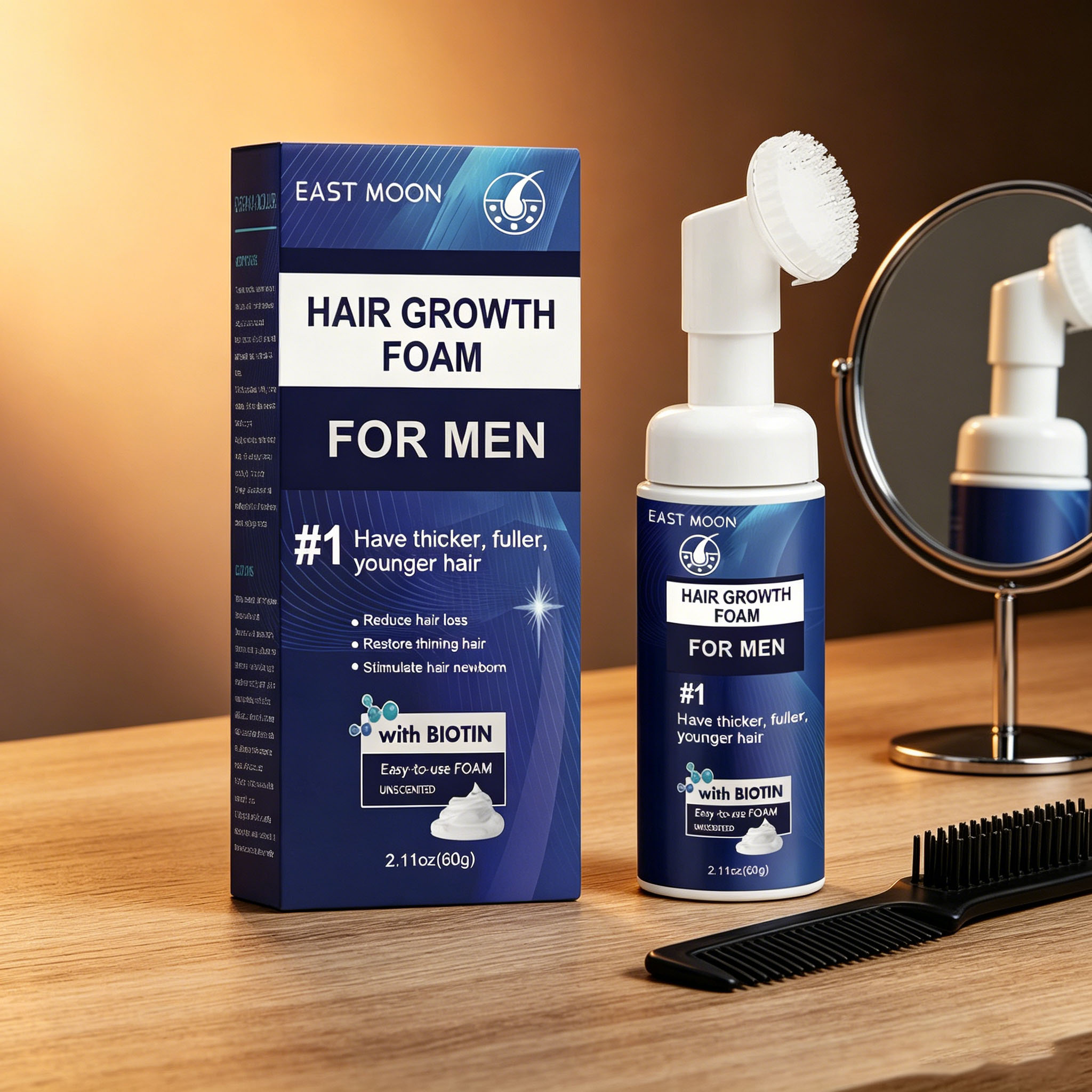 Hair Care Growth - Haarwuchs-Schaum Silikonbürste Kopfhautmassage Haarwachstumsstimulierung Stärkung der