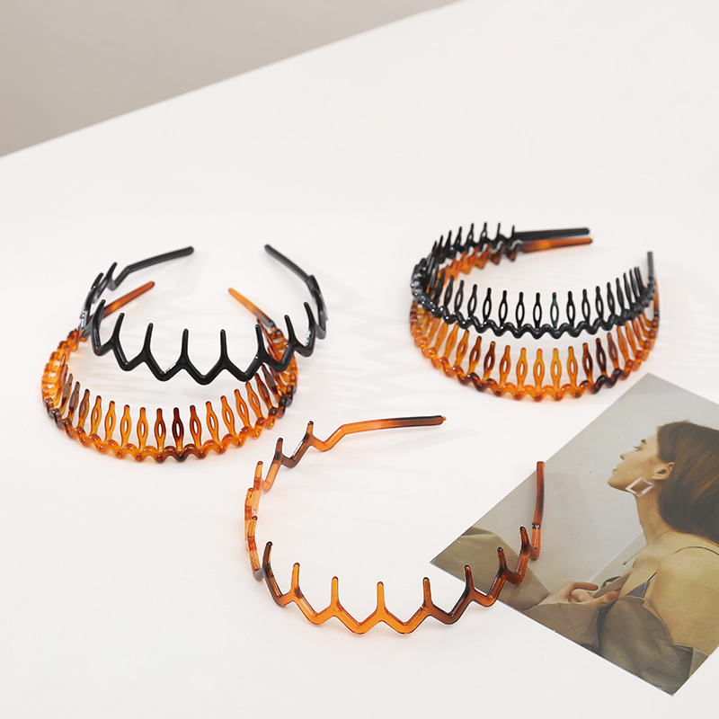 Hair Care Wavy Hair - Frauen Mädchen Kunststoff Wellenförmige Zahn Stirnband