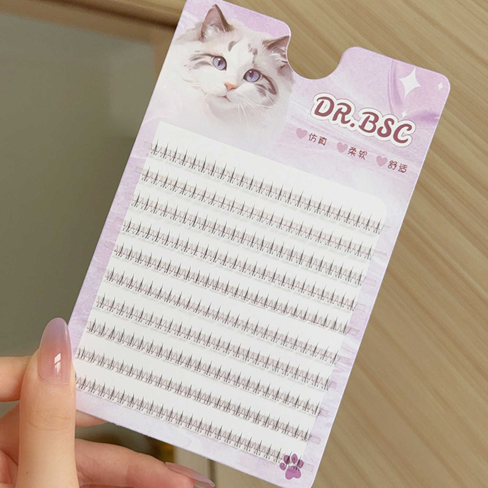 Hair Care Korean - Falsche Wimpern mit dünnem Band unten